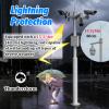 Segmented Structure Tall Security Camera Pole Outdoor, 3 4 5 6 M Outdoor-Rated Surveillance Poles Bracket for Around Schools, Heavy Duty Pole Mount Corner Bracket Kit(2 Sections 6.6ft/2m) view 4
