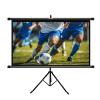 60 Inch Small Portable Projector Screen with Retractable Tripod, 16:9 HD Manual Roll-Up Movie Screen for Home Theater Office view 1