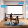 60 Inch Small Portable Projector Screen with Retractable Tripod, 16:9 HD Manual Roll-Up Movie Screen for Home Theater Office view 2