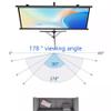 60 Inch Small Portable Projector Screen with Retractable Tripod, 16:9 HD Manual Roll-Up Movie Screen for Home Theater Office view 3