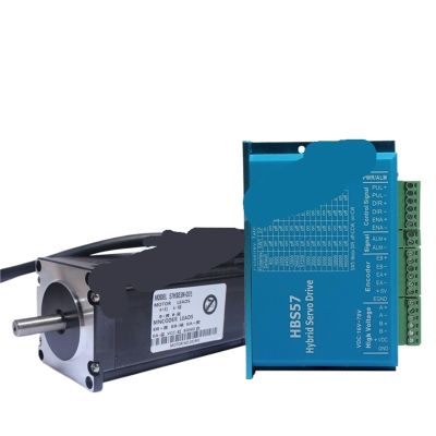 1pcs Nema 23 Closed-Loop Servo Stepper Motor 3N.m 57 Hybrid 2-Phase 132mm Electrical Equipment 57HSE3N+HBS57 Driver(Set-1)