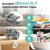 18mm Label Tape Compatible with TZe-241 Brother Label Maker Tape 18mm 0.7 Inch Tz Laminated White TZe241 PTouch Black on White for PTD410 PT-D400 PT-D610BT PTD600 Refill, 3/4 Inch, 8 Pack view 2