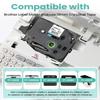 18mm Label Tape Compatible with TZe-241 Brother Label Maker Tape 18mm 0.7 Inch Tz Laminated White TZe241 PTouch Black on White for PTD410 PT-D400 PT-D610BT PTD600 Refill, 3/4 Inch, 8 Pack view 3