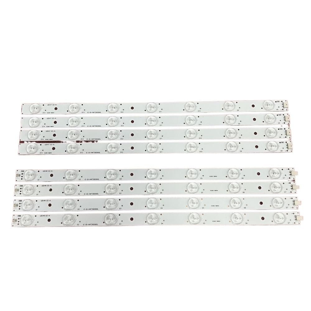 SONGYAWEIM LED Strips for IC-B-HWT39D060L IC-B-HWT39D060R LE-40D2 ST-4040 Avol AET39220FM LE100N8FM 39PRO5000 3925FHDPVR(8pcs Set 1 TV)