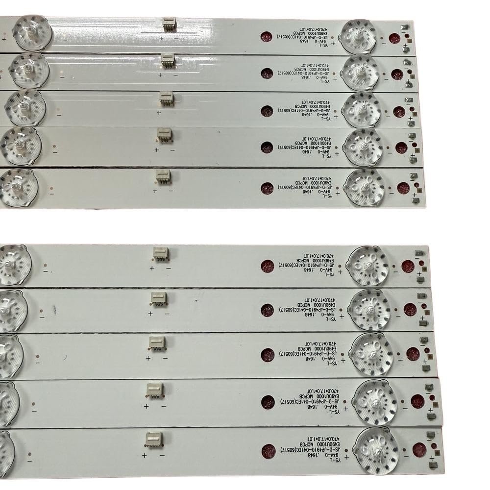 SONGYAWEIM 10pcs/Set LED Strip for AKAI CTV500 CTV500TS Curved CTV5035 CTV5035SMART Curved DU49 1000 JS D JP4910 041EC E49DU1000 YS L(10PCS Set for 1 TV)