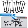210 Pcs Nylon Universal Cable Tie Buckle, Heavy Duty Self-Locking Nylon Zip Ties Holder, Holder with Pin & Button Design, New Multifunctional Cable Tie Buckle for Car Daily Repair view 3
