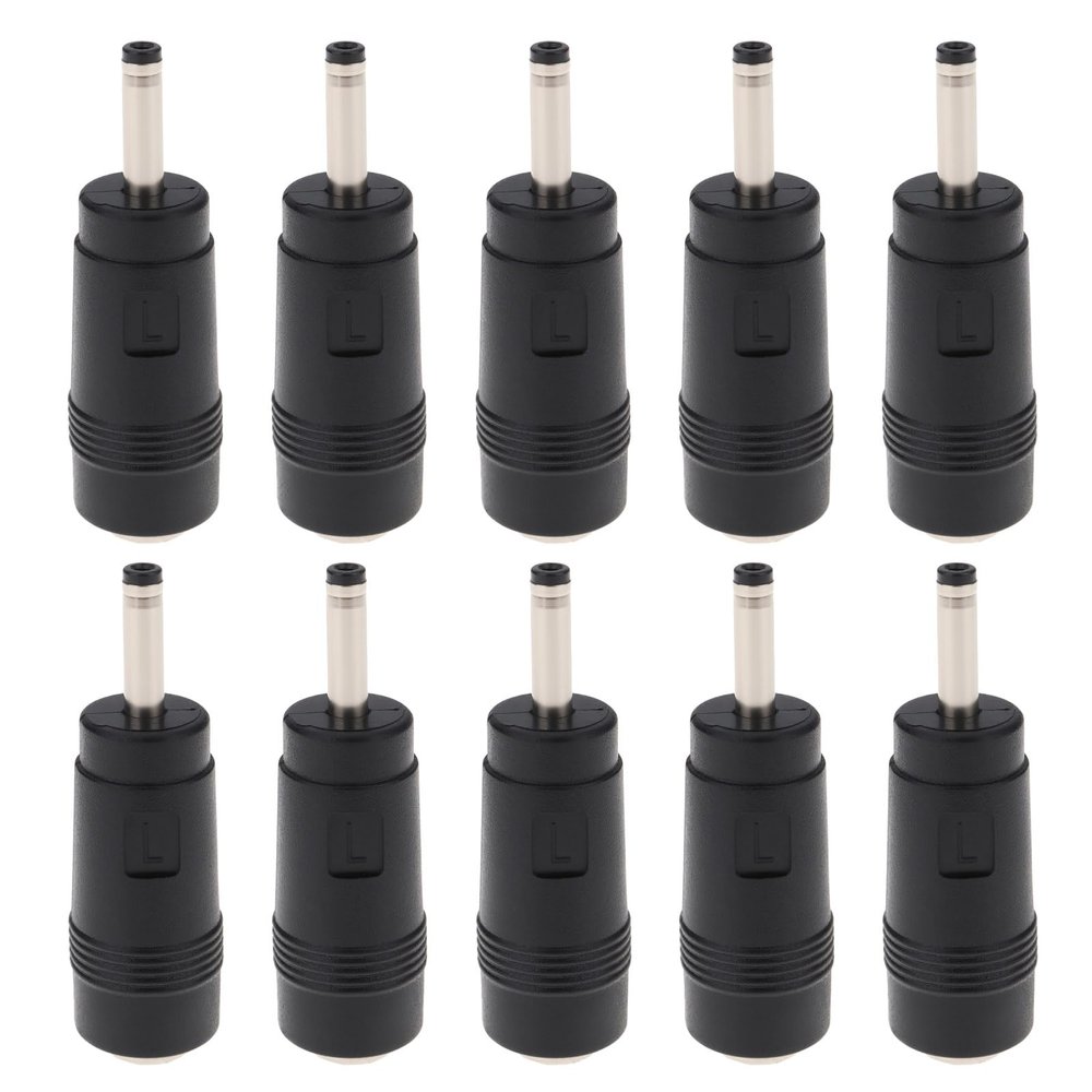 YINETTECH 10pcs 5.5 x 2.1mm Female to 3.0 x 1.1mm Male DC Power Adapter Converter for LED Light Strips Surveillance Equipment