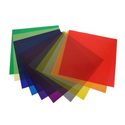 LAISANIM Color Filter Film for Strobe LED Photography, Stable Color Temperature with 8 Gel Filter Elements for Several Artistic Projects (11pcs)