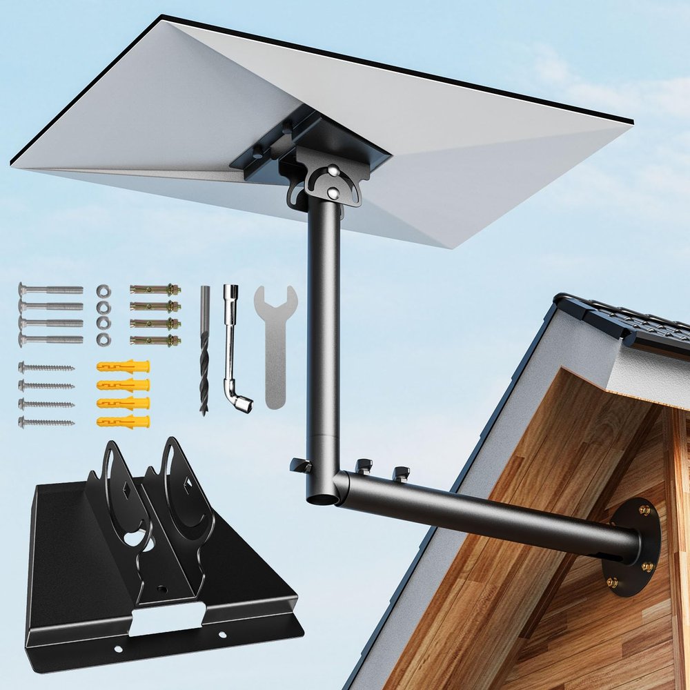 Starlink Gen 3 Mount, Adjustable Length Starlink Gen 3 Mounting Bracket, 180 Adjustable Direction Mounting Kit for Starlink Gen 3 Internet Kit Satellite