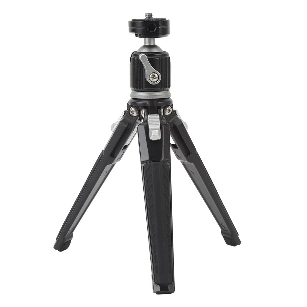 Mini Camera Mount Tabletop Tripod with 1/4 Inch Screws, 360 Degree Rotating Ball Head, Aluminum Alloy - 4kg Load Capacity, Anti Slip Silicone Feet, Versatile for Cameras and