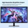 8K60Hz 4K120Hz HDMI KVM Switch 1 Monitor 2 Computers, 2 Port KVM Switch for Controlling 2 PCs with 1 Monitor, Keyboard and Mouse, 4 Port USB 3.0 for Peripheral view 3