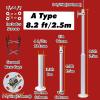 2 4 5 6 M Tall Security Camera Pole Outdoor, Universal Surveillance Camera Post Stand with Ground Cage, Backyard Walkway Intersections Commercial Home Use(2 Sections 8.2ft/2.5m) view 2