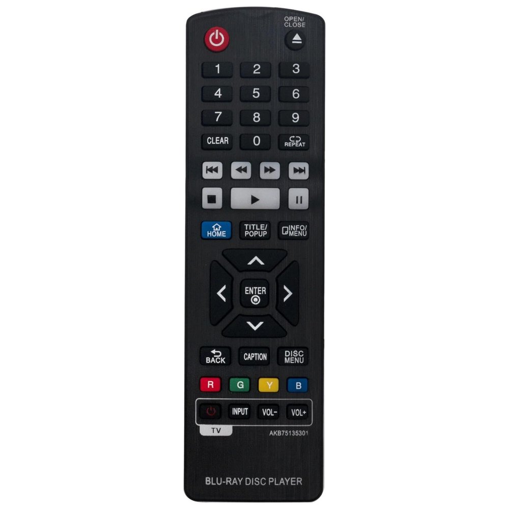 AKB75135301 Remote Control for LG Blu-ray Player in Living Rooms or Rooms, Replacement Models AKB73735806, No Programming or Pairing Needed, Replacement Remote Compatible Models UP970 UBKC90 UBKM9