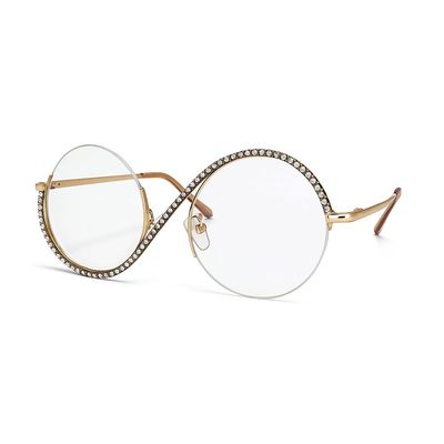 bullabulling Fashion Half round Reading Glass For Women Half-Rim Eyeglass Frame Large lens (AB, 1.75, x)
