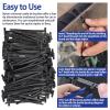 100PCS Nylon Universal Cable Tie Buckle Zip Tie, Multipurpose Self Locking Zip Tie Clips with Pliers for Car Fender, Engine Cover, Mudguard Fastener, Automotive Replacement Screw Fixing view 2
