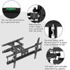 Articulating Full Motion TV Wall Mount Swivel Bracket 32 36 42 46 50 55 60 65 70 view 4