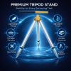 Aluminum Tripod 5/8 BT Clamps Legs Adjustable 46-60cm - Lightweight Durable Survey Stand for Transit Surveyor, Construction Grade Pole Support view 2
