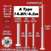 2 4 5 6 M Tall Security Camera Pole Outdoor, Universal Surveillance Camera Post Stand with Ground Cage, Backyard Walkway Intersections Commercial Home Use(3 Sections 14.8ft/4.5m) view 2