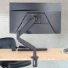 Aluminum Single Monitor Desk Mount, Pneumatic Spring Arm, Fits up to 32" Screen view 4