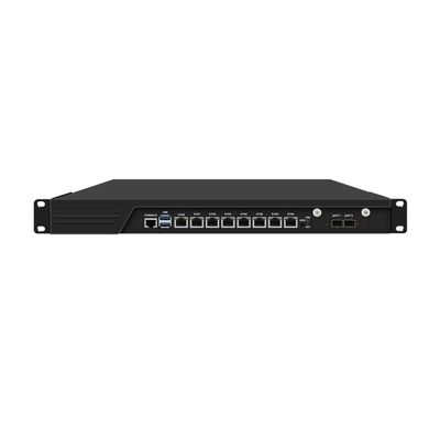 1U Cabinet Firewall Appliance 10GbE, OPNsense, VPN, Network Rackmount, Core I7 9700, RJ60, 8 x 2.5GbE I226-V, 2 x SFP+ 82599ES 10GbE, 32G RAM, 512G SSD