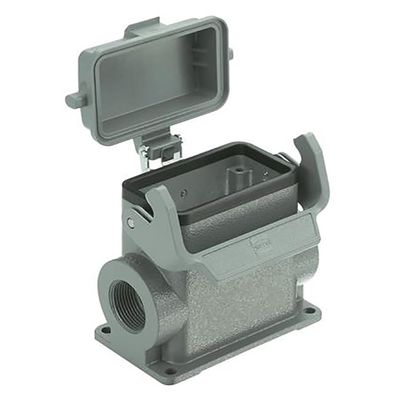 19300100297, Heavy Duty Power Connectors Surface MOUNTING HAN 10B 2 Side Entry