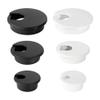 Cable Cord Grommet Black White ABS Grommets Gasket in Desk Table Furniture for Hole Cover Wire Pass Organizer(Black 1.5 Inch) view 2