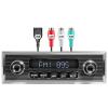 Retro Style Classic Car Radio - ABSOSO Bluetooth Single Din Vintage Stereo - AM FM Tuner USB AUX Input 4.1 CHN Subwoofer Output view 1