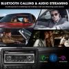 Retro Style Classic Car Radio - ABSOSO Bluetooth Single Din Vintage Stereo - AM FM Tuner USB AUX Input 4.1 CHN Subwoofer Output view 2