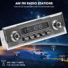 Retro Style Classic Car Radio - ABSOSO Bluetooth Single Din Vintage Stereo - AM FM Tuner USB AUX Input 4.1 CHN Subwoofer Output view 3