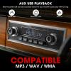 Retro Style Classic Car Radio - ABSOSO Bluetooth Single Din Vintage Stereo - AM FM Tuner USB AUX Input 4.1 CHN Subwoofer Output view 4