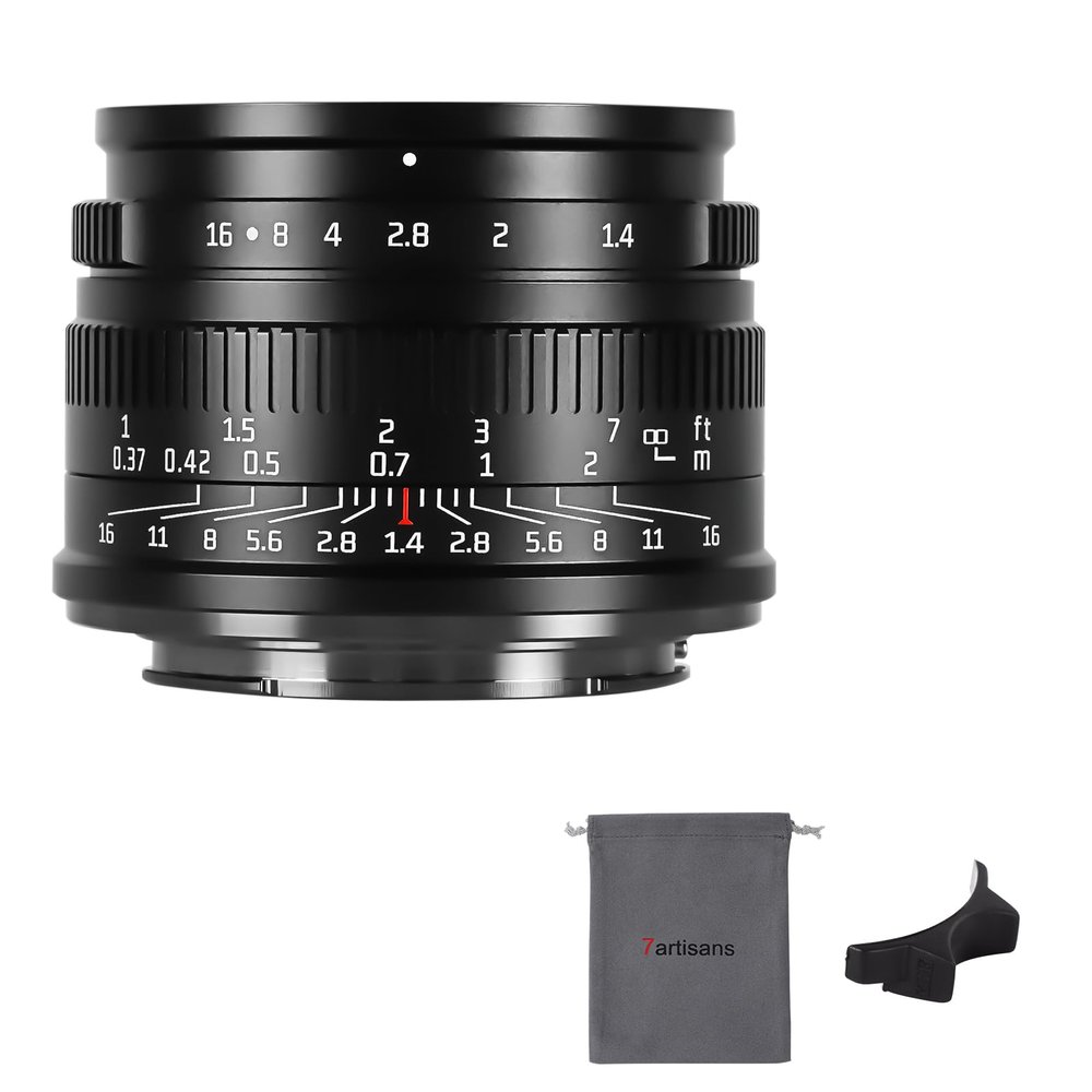 7artisans 35mm F1.4 Mark II APS-C Manual Focus Fixed Lens Large Aperture for Sony E Mount Mirrorless Cameras A6500 A6300 A6100 A6000 A5100 A5000 A9 NEX 3 NEX 3N NEX 5 NEX 5T 5R NEX 6 7