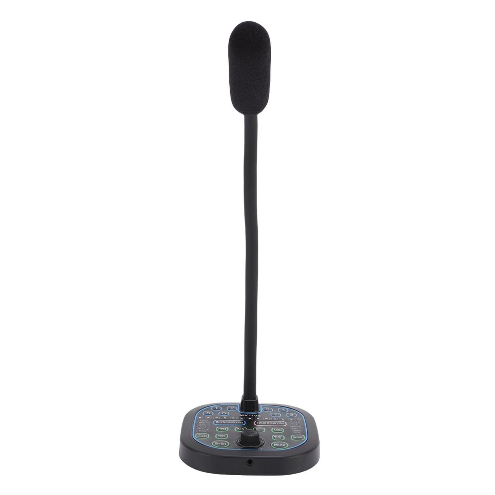 Bewinner Game Voice Changer Portable Microphone with 16 Light Laptop Dysguler for PC, Live Modes