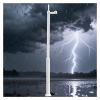 AMUFJJ Thickened Surveillance Camera Pole, Weatherproof Camera Mounting Bracket Poles Column with Lightning Rod for Factory/Construction Site/Farm(B,L 300cm (9.8')) view 1
