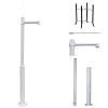 Galvanized Round Steel Tubes Pole for Surveillance Cameras, 6 8 10 16 20 Feet Removable Security Camera Pole Column Bracket, Load 220lbs(Light Coffee,L 3.0m (9.8')) view 1