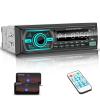 Marine Radio Single DIN Bluetooth Car Stereo, Boat Stereo Receiver Marine Head Unit with iOS/Android,Built-in Mic, Digital LCD, RCA, MP3, FM, EQ, Aux-in, USB, TF Card & APP Remote view 1
