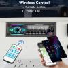 Marine Radio Single DIN Bluetooth Car Stereo, Boat Stereo Receiver Marine Head Unit with iOS/Android,Built-in Mic, Digital LCD, RCA, MP3, FM, EQ, Aux-in, USB, TF Card & APP Remote view 3