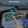 Marine Radio Single DIN Bluetooth Car Stereo, Boat Stereo Receiver Marine Head Unit with iOS/Android,Built-in Mic, Digital LCD, RCA, MP3, FM, EQ, Aux-in, USB, TF Card & APP Remote view 4