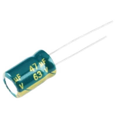 100 PCS 63V 47UF Electrolytic Capacitors Size: 6 * 12