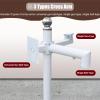 Wall Mount Security Camera Pole for 3 Surveillance, 0.5-2.0 m Flag Monitoring Pole for Gun & Dome, Outdoor CCTV/IP Camera Tubes Pole for Corner(1.2 m(3.94 ft)) view 2