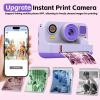 Instant Print Camera for Kids,Instant Digital Camera,Christmas Birthday Gifts for 3-16 Year Old Girls Boys,Portable Toddlers Camera Toy Printer with 32G Card & 3 Rolls Printing Paper view 4