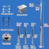 2-3 Sections Assembled Surveillance Camera Stand, Residential & Commercial CCTV Camera Pole Mount Bracket, Surveillance Poles for Villages/Estate(B,177.2in/450cm) view 2