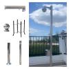 6.6-19.7ft Security Camera Pole Outdoor, Universal Surveillance Camera Post Stand with 1 Brackets, Backyard Walkway Industrial Commercial Home Use(Light Coffee,157.5in(4 m)) view 1