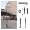 2-3 Sections Splicing CCTV Pole, Stainless Steel Pole for Security Camera Detachable & Weatherproof & Rustproof, 20ft Surveillance Camera Post Stand(Light Coffee,2 m (78.7'')) view 1