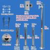 6.6-19.7ft Security Camera Pole Outdoor, Universal Surveillance Camera Post Stand with 1 Brackets, Backyard Walkway Industrial Commercial Home Use(ligjt grey,118.1in(3.0 m)) view 2