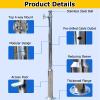 Stainless Steel Pole for Security Camera Detachable, Universal Surveillance Camera Pole Easy Install, 6-20ft Floor Standing Surveillance Camera Post(B,H-2 1/2 m (98 2/5 in)) view 3