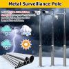 Stainless Steel Pole for Security Camera Detachable, Universal Surveillance Camera Pole Easy Install, 6-20ft Floor Standing Surveillance Camera Post(B,H-2 1/2 m (98 2/5 in)) view 4