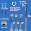 Splicing Security Camera Pole 6.6 8 10 12 13 15 16 19.7ft, Stainless Steel CCTV Pole with Ground Base Cage & Screws, Detachable Surveillance Stand(Light Coffee,450cm(14 4/5 ft)) view 2