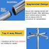 Universal Camera Pole Mounting Bracket with Ground Base Cage, Splicing Stainless Steel Surveillance Camera Poles Detachable, 20ft CCTV Pole(ligjt grey,16 2/5 ft(5m)) view 4