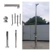 6 8 10 12 13 15 16 20ft Extra-long Security Camera Pole Mount Outdoor, Splicing Surveillance Cameras Holder Column, Detachable Street Lamp Post Stand(Light Coffee,4 1/2 m (14 4/5 ft)) view 1