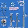 2-3 Sections Assembled Surveillance Camera Stand, Residential & Commercial CCTV Camera Pole Mount Bracket, Surveillance Poles for Villages/Estate(Light Coffee,78.7in/200cm) view 2